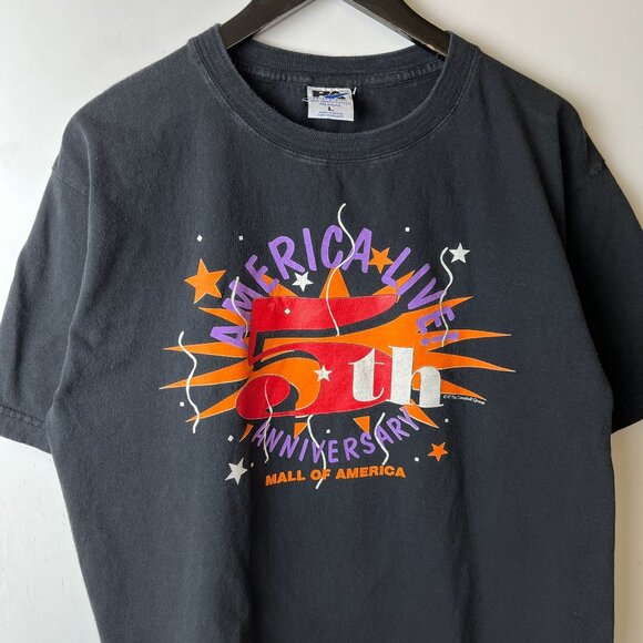 1997 Vintage 90s Mall of America T Shirt Adult Black Large L Celebration Solid - Picture 8 of 16
